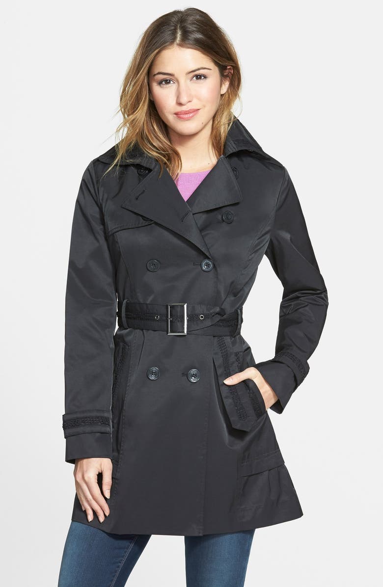 Jessica Simpson Skirted Double Breasted Trench Coat | Nordstrom