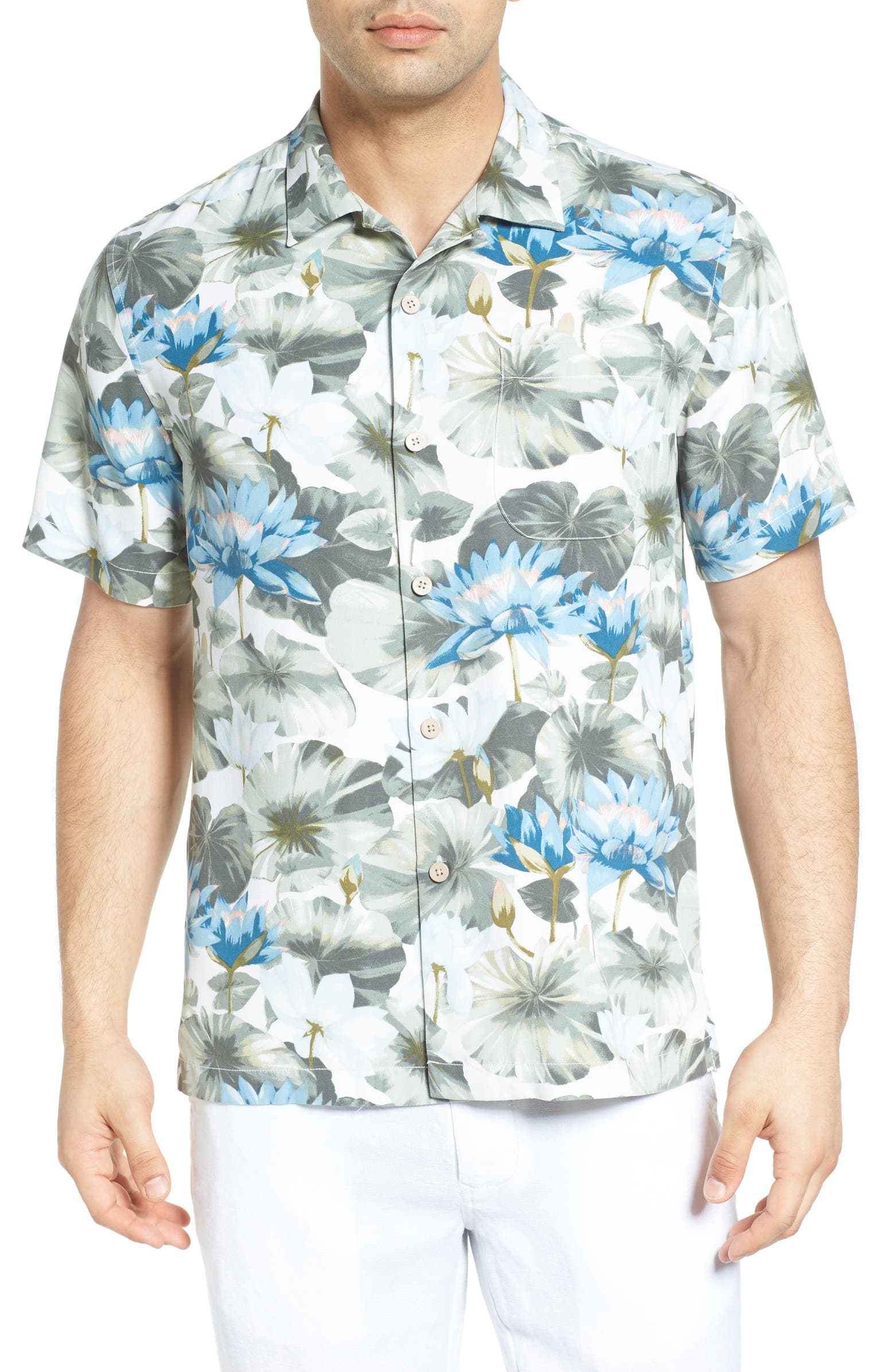Tommy Bahama Garden of Hope and Courage Silk Camp Shirt | Nordstrom