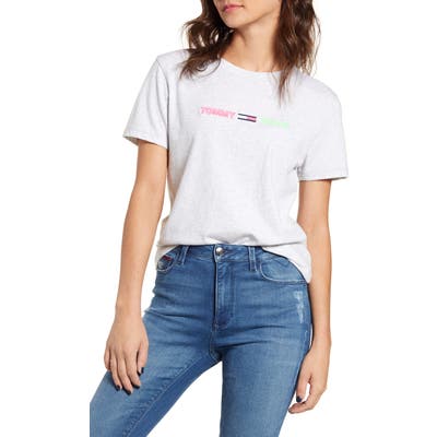 Tommy Jeans Neon Linear Tee, Grey