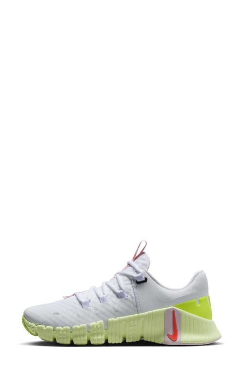 Shop Nike Free Metcon 5 Training Shoe In White/pink/bright Crimson