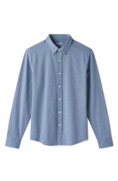 Shop Rhone Slim Fit Commuter Button-up Shirt In Chambray Blue Oxford