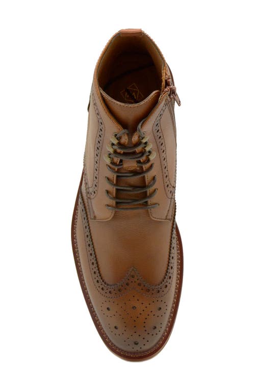 La Milano Dominic Brogue Combat Boot In Tan