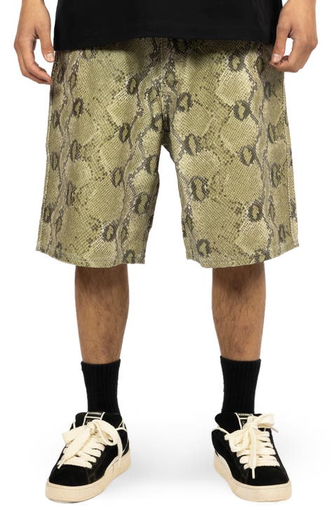 Men's Faux Leather Shorts