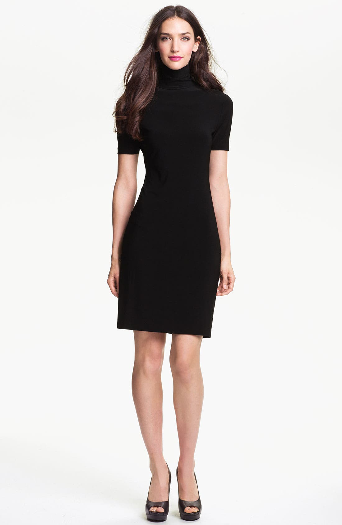 turtleneck short sleeve dress