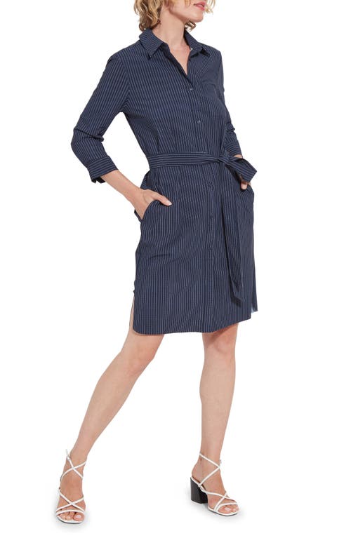 Lyssé Schiffer Stripe Shirtdress in Ultimate Pinstripe at Nordstrom, Size X-Small