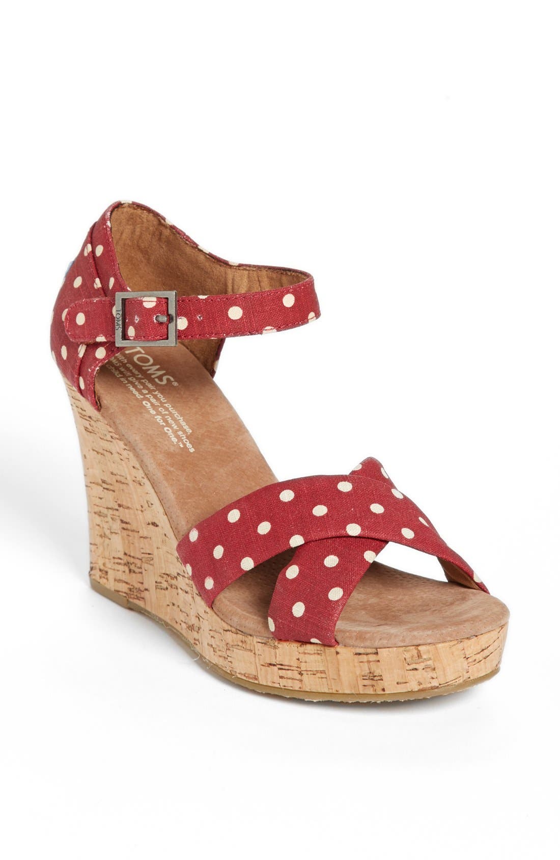 polka dot wedge heels