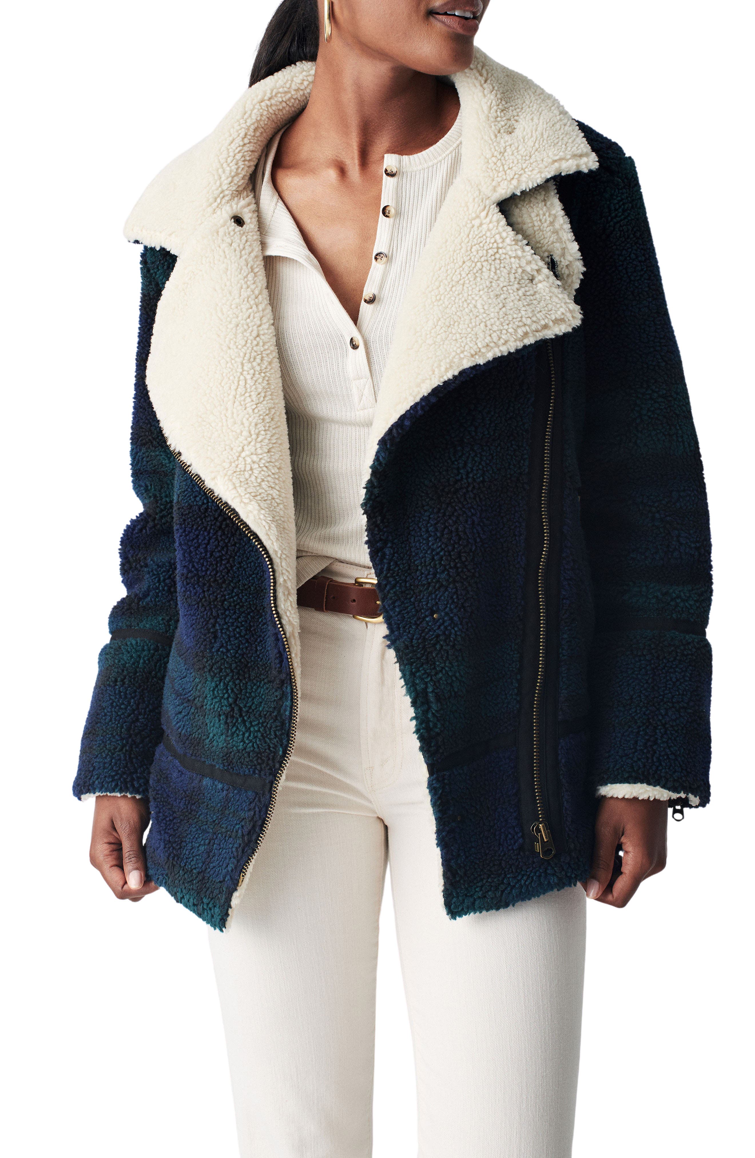 sherpa jacket women's nordstrom rack