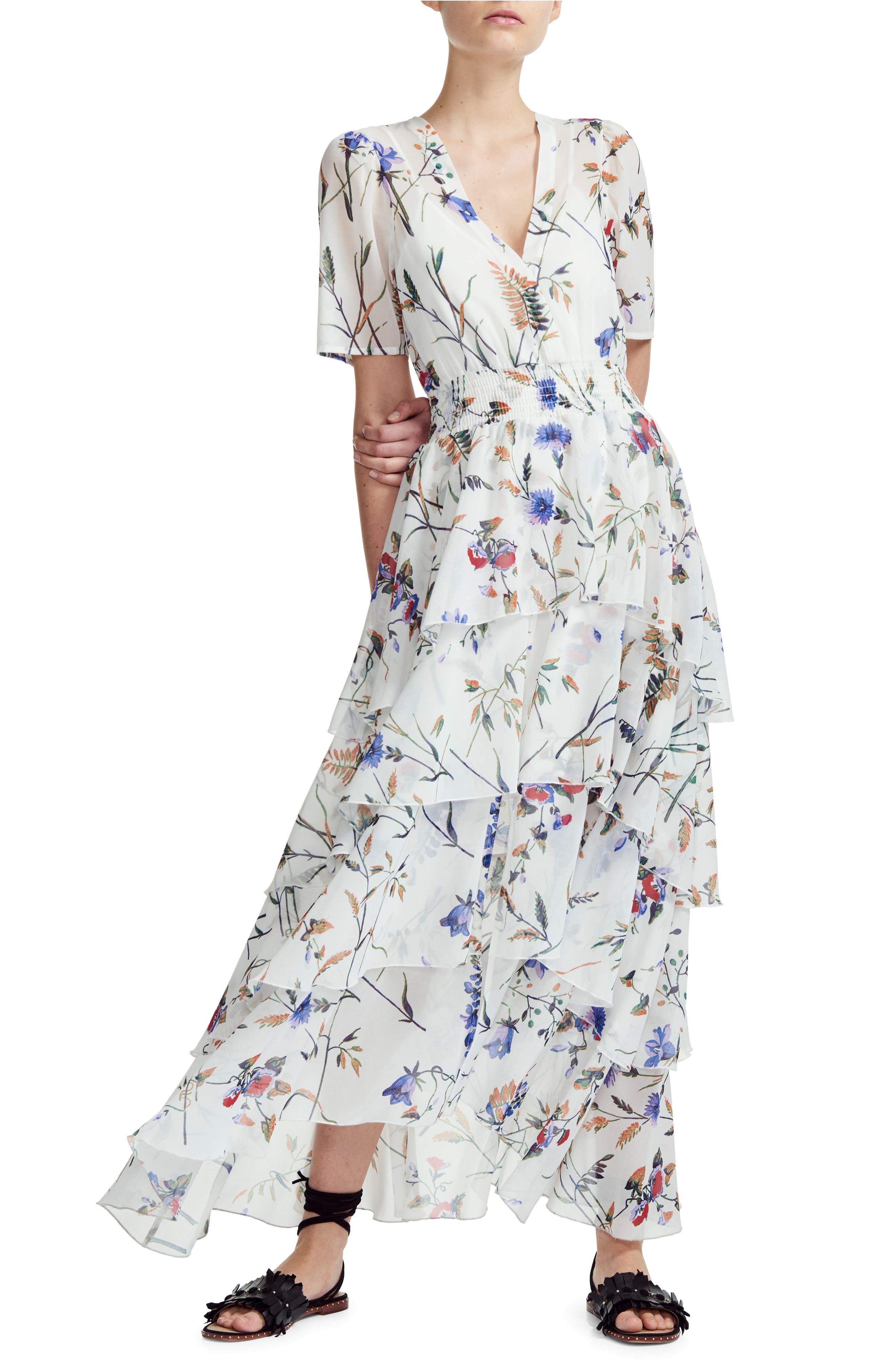 maje ruffle dress