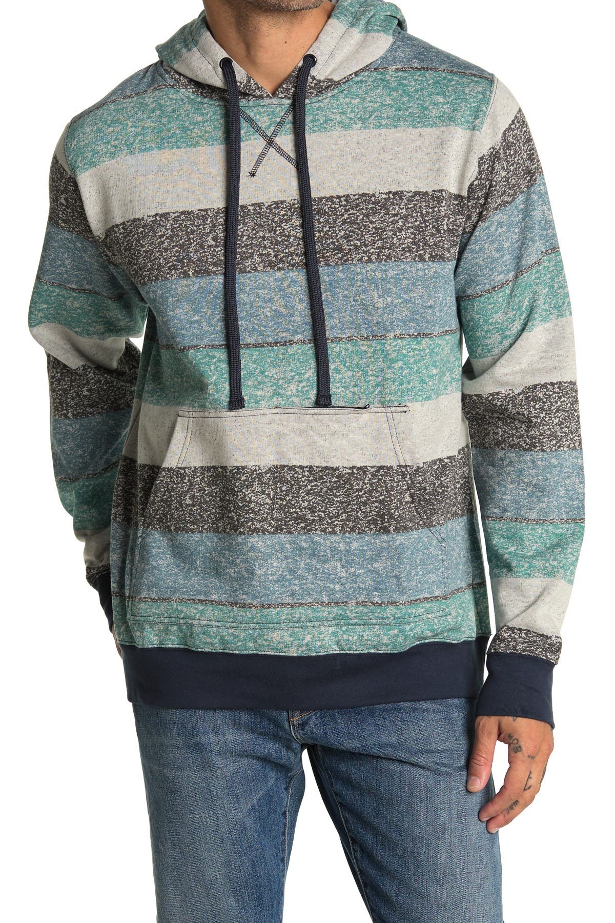 Burnside Fleece Pullover Hoodie In Light/pastel Blue4