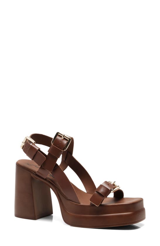 Shop Free People Pamela Double Stack Platform Sandal In Sun Baked Brown