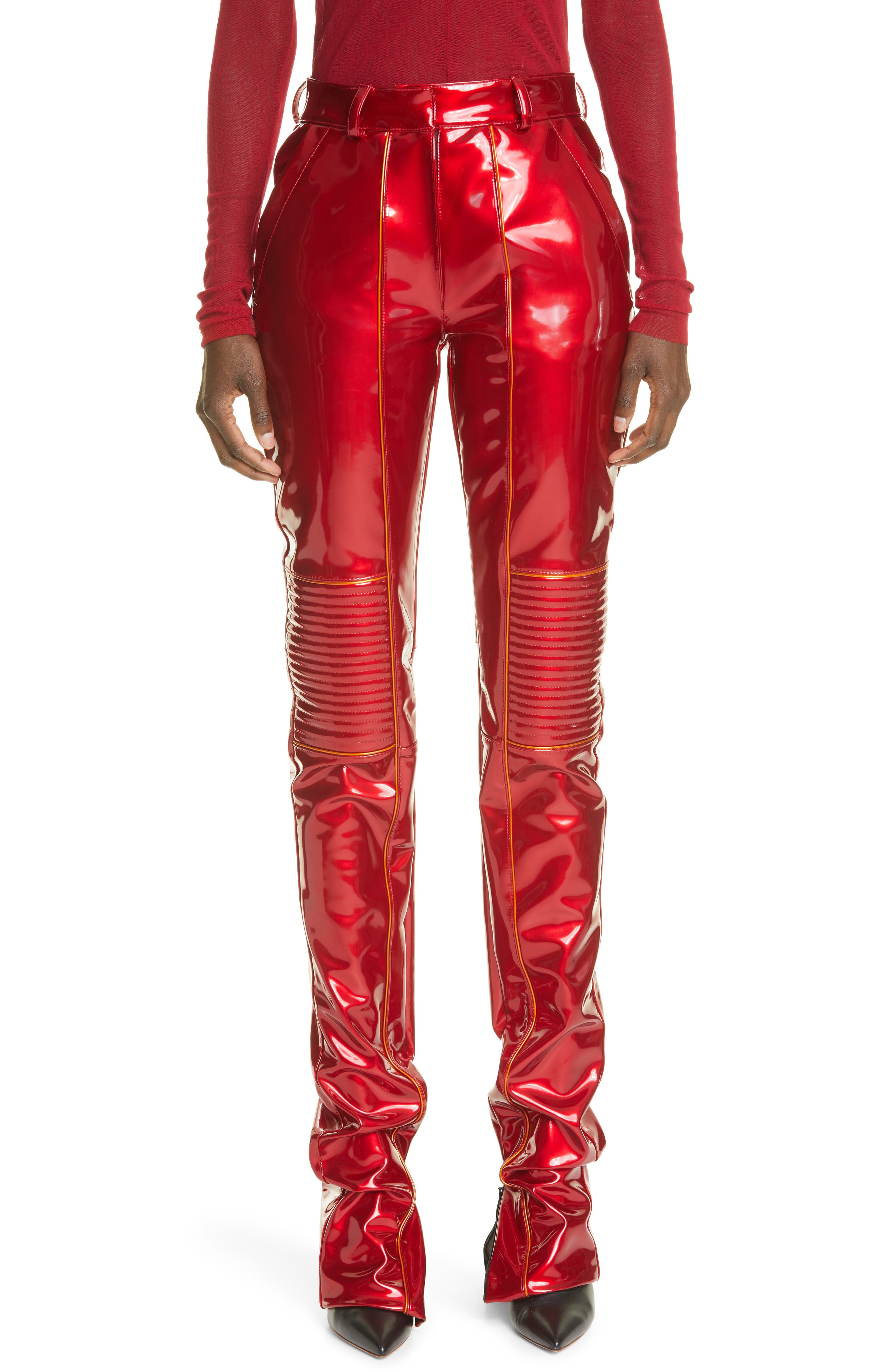 LaQuan Smith PVC Moto Pants | Nordstrom