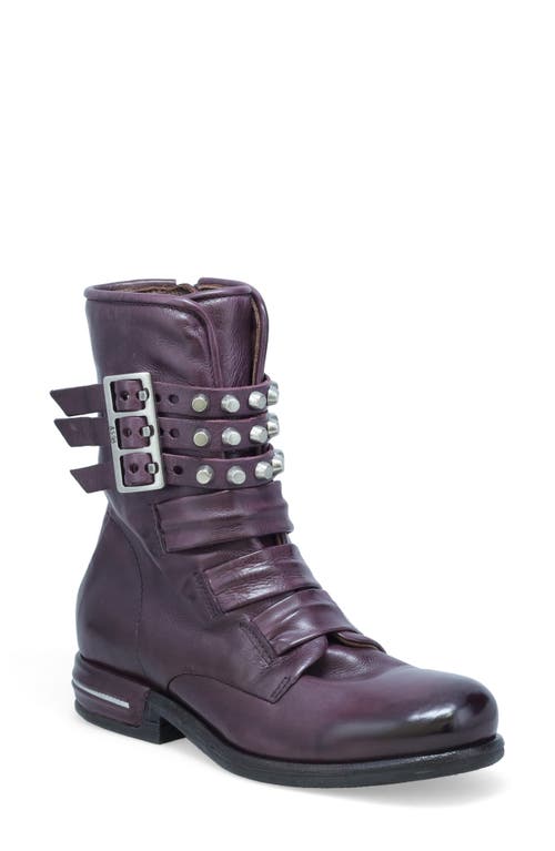 A. S.98 Taylen Studded Bootie in Eggplant