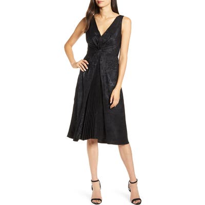 Bailey 44 Sofia Pleat Detail Dress, Black