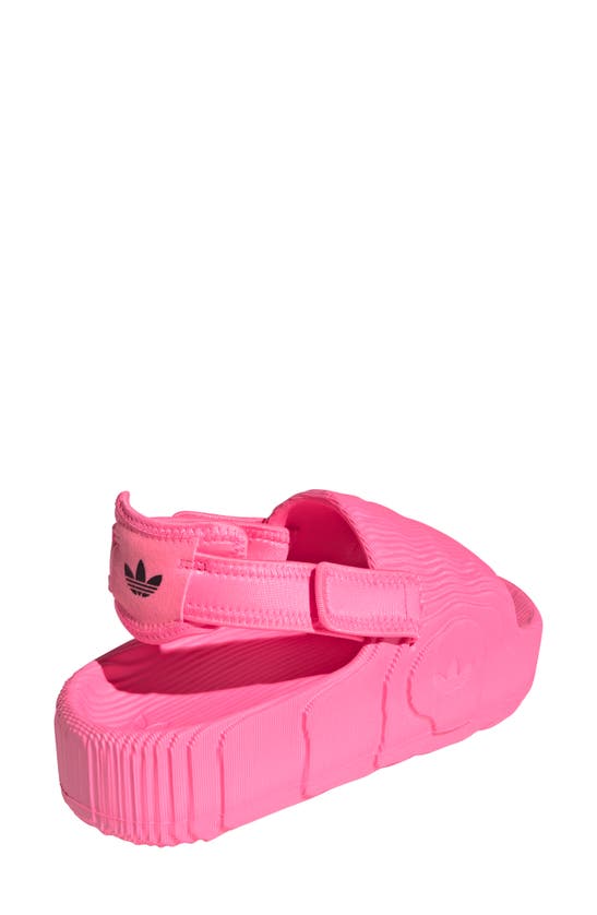 Shop Adidas Originals Adilette 22 Platform Slingback Sandal In Lucid Pink/ Lucid Pink/ Black