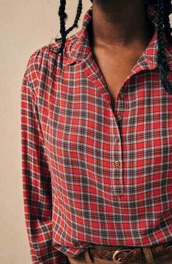 Faherty Olli Check Shirt In Grove Plaid