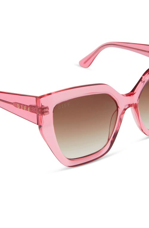 Shop Diff Blaire 55mm Gradient Cat Eye Sunglasses In Pink Gradient