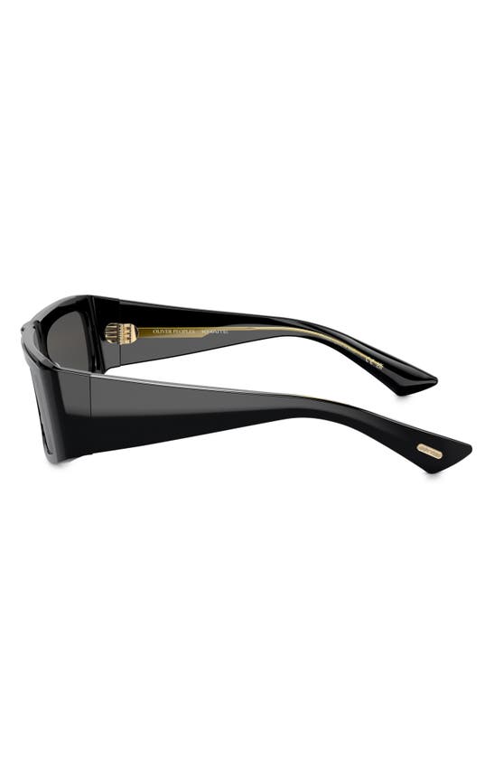 Shop Oliver Peoples X Khaite 1979c 56mm Rectangular Sunglasses In Black