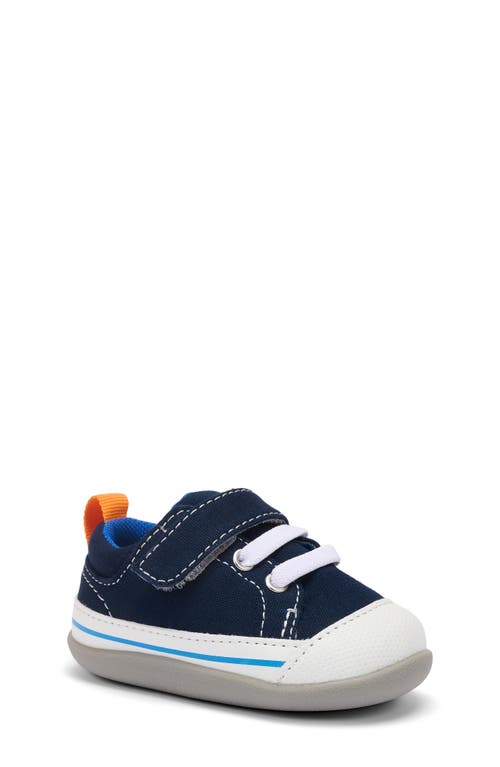 Shop See Kai Run Stevie Ii Sneaker In Navy Canvas