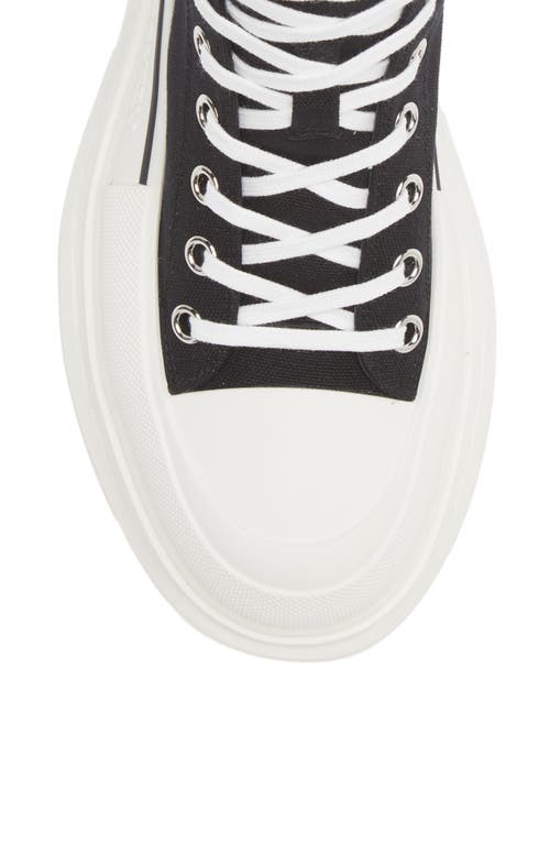 Shop Alexander Mcqueen Tread Slick High Top Sneaker In Black/white