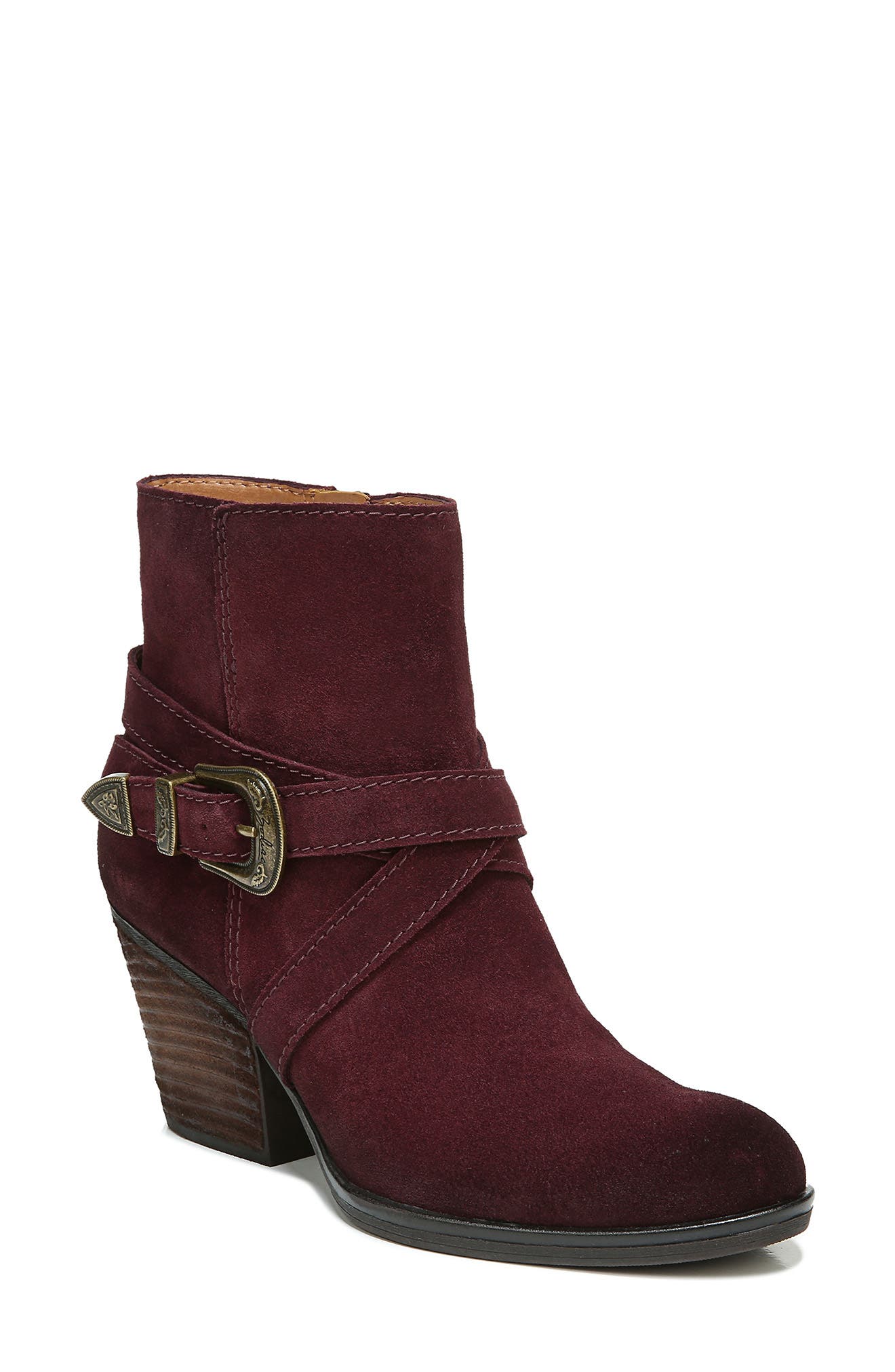 maroon bootie