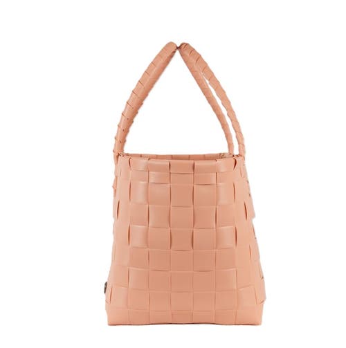 Handed By Paris Recycled Plastic Tote Bag In Apricot Blush