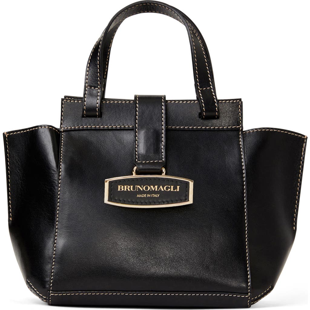 Bruno Magli Eva Leather Mini Bag In Black