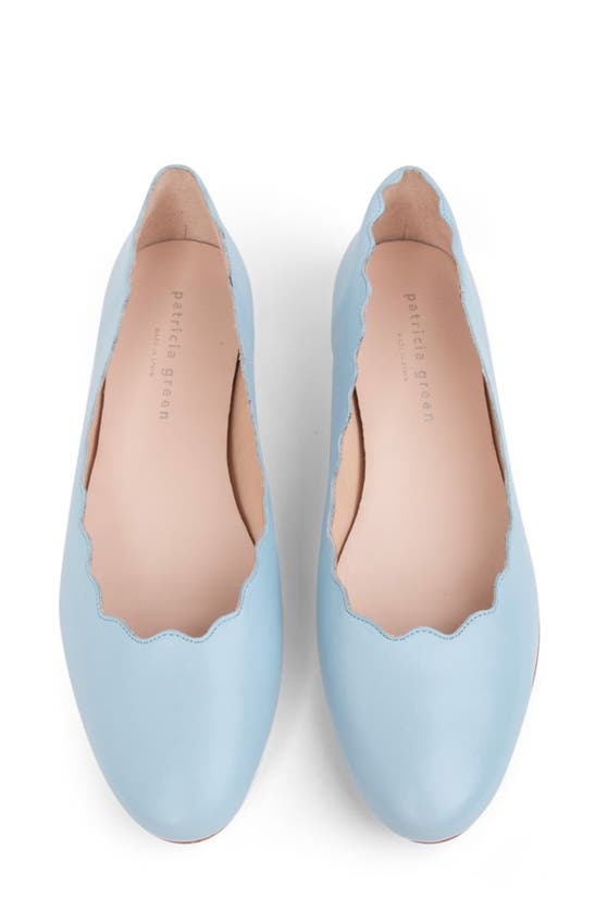 Shop Patricia Green Palm Beach Scalloped Ballet Flat In Sky Blue