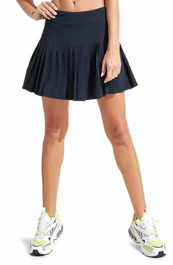 Aces wrap-effect pleated stretch tennis skirt