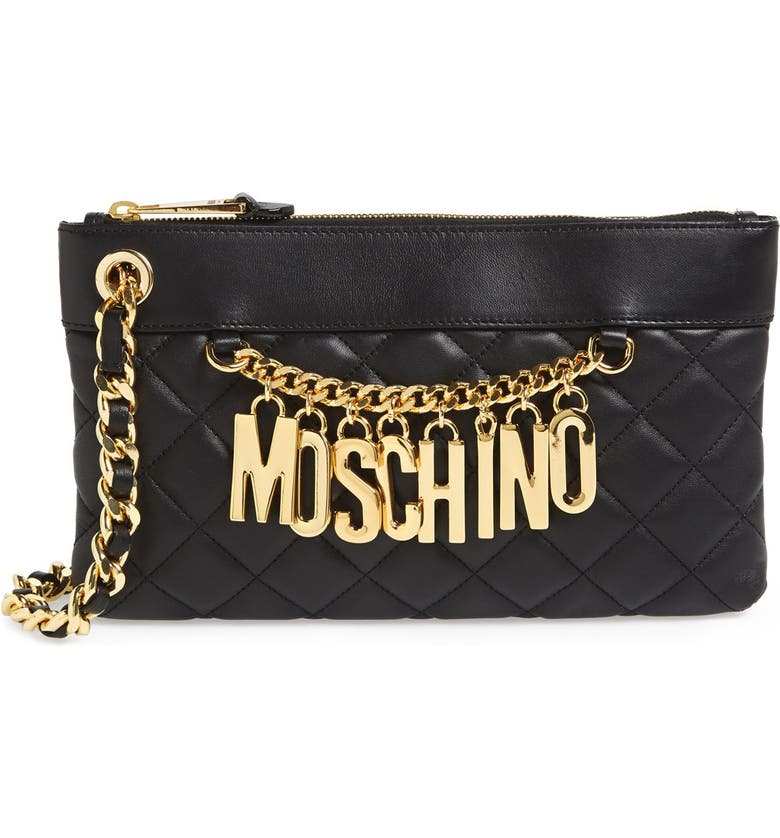 Moschino Quilted Logo Clutch | Nordstrom