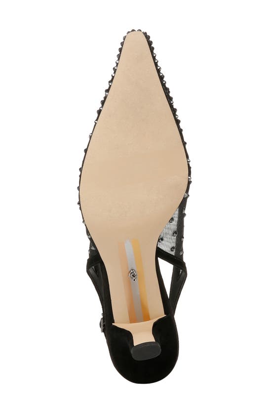 Shop Sam Edelman Bianka Slingback Mesh Pointed Toe Pump In Black