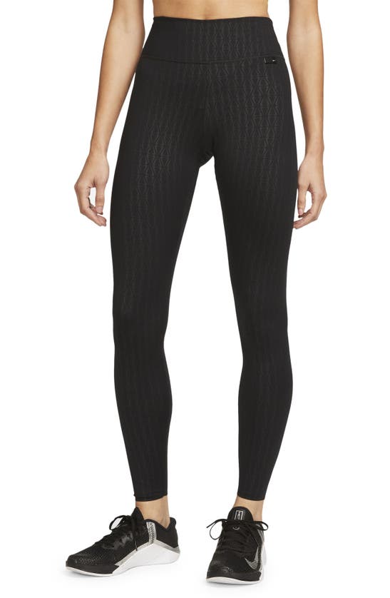 Nike Dri-fit One Luxe Printed Legging In Black