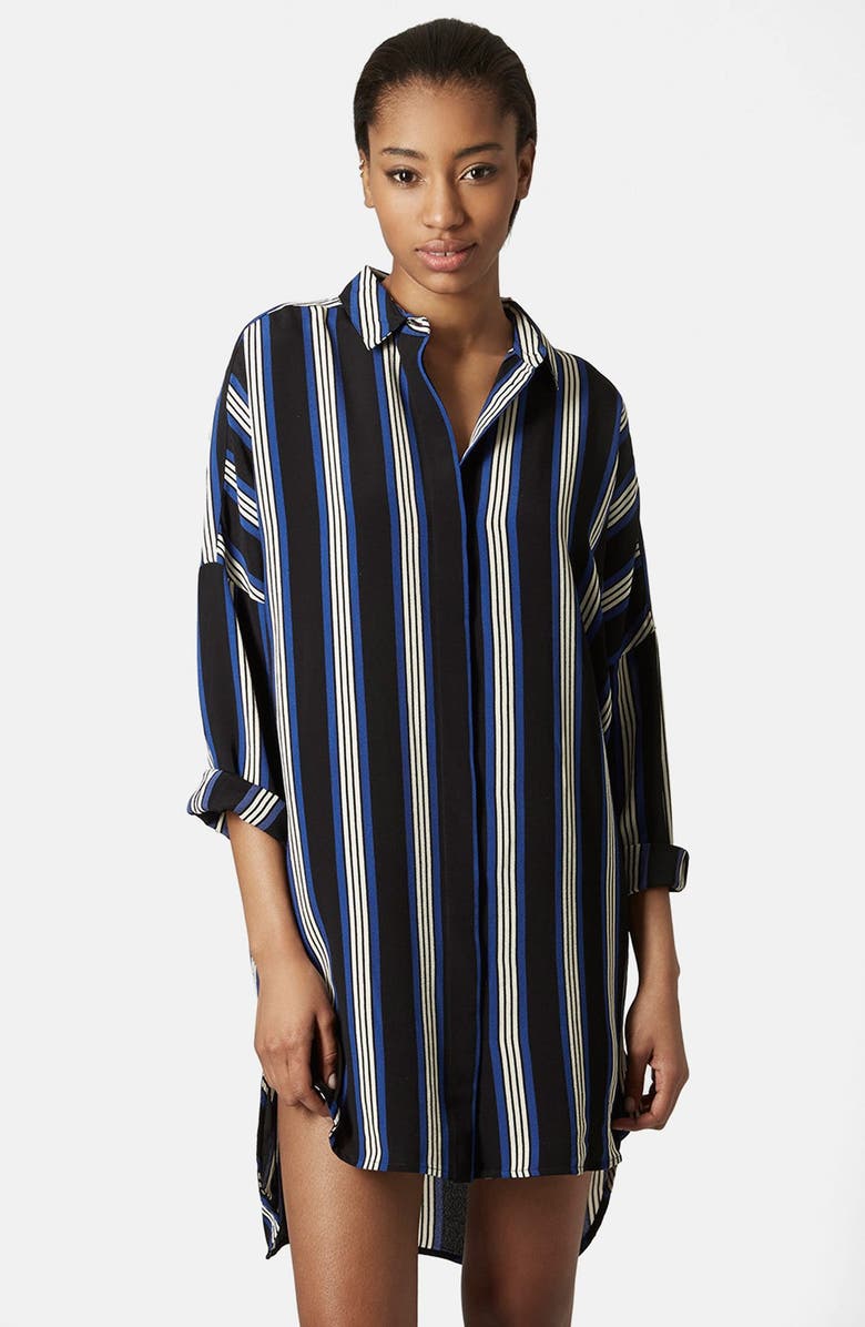 Topshop 'Granddad' Stripe Shirtdress | Nordstrom