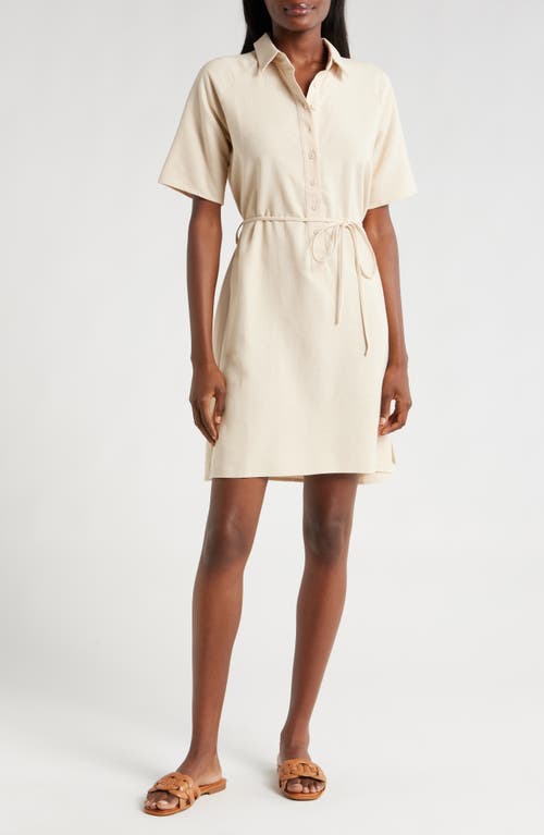 Nordstrom Henley Cover-up Dress In Beige Beach