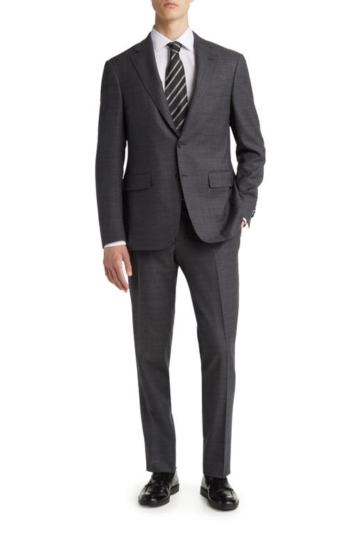 Canali Kei Trim Fit Suit in Dark Grey