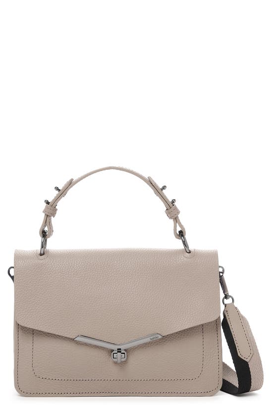 Botkier Valentina Flap Leather Satchel In Greige Grey