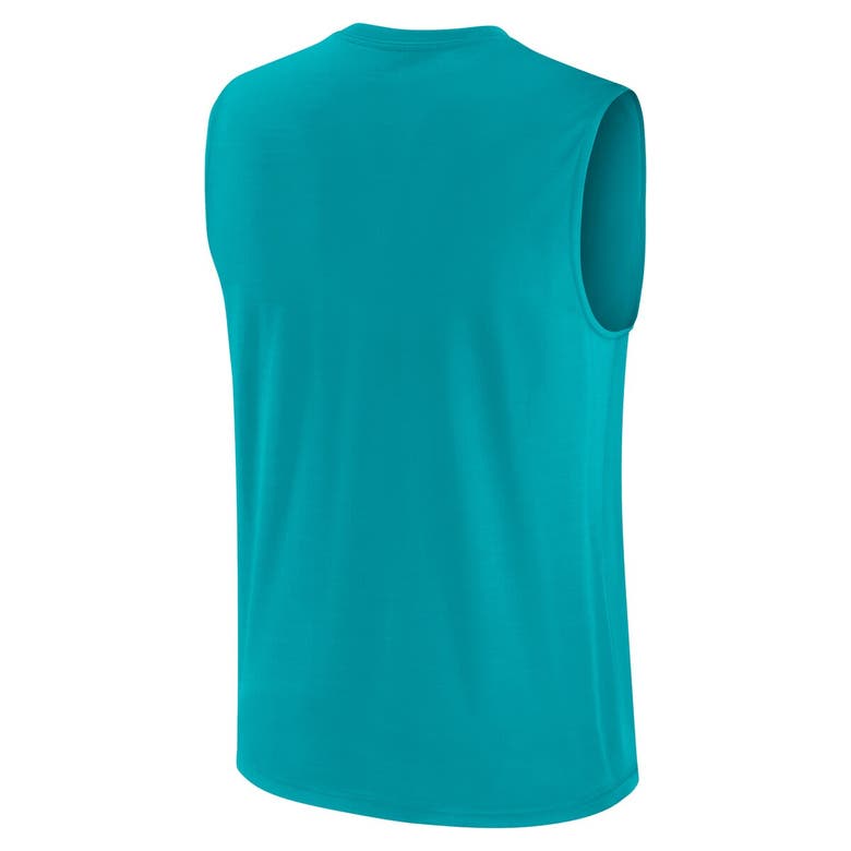 Shop Nike Aqua Miami Dolphins Muscle Tank Top