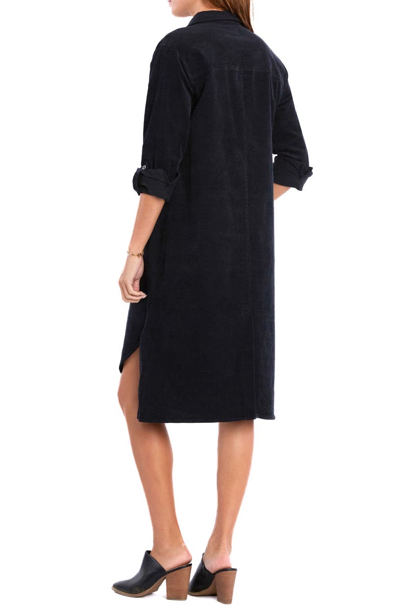Wash Lab Denim Chill Out HighLow Corduroy Shirtdress Nordstrom