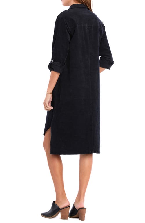 WASH LAB DENIM WASH LAB DENIM CHILL OUT HIGH-LOW CORDUROY SHIRTDRESS