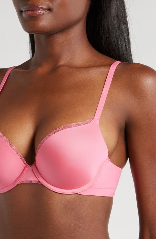 Shop Dkny Litewear Custom Lift Underwire Push-up Bra In Pink Taffy