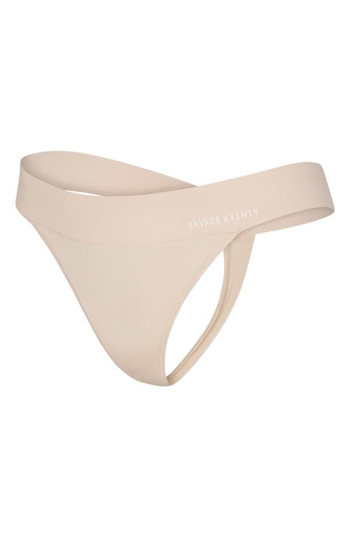 Savage X Fenty Soft 'n Savage Thong In Honey Nude