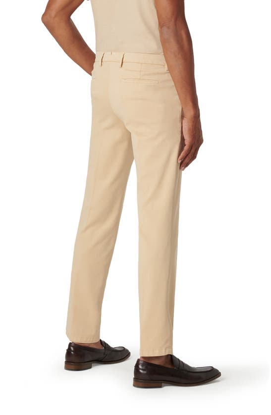 Shop Bugatchi Flat Front Stretch Chinos In Sand