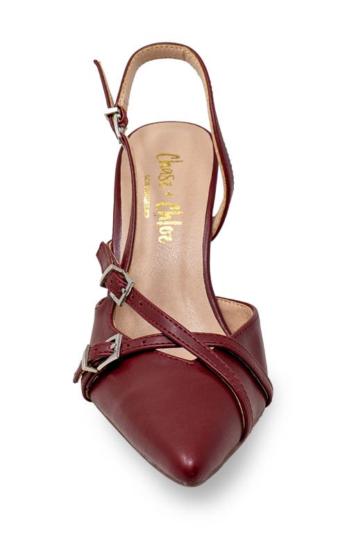 CHASE & CHLOE CHASE AND CHLOE BUCKLE BANDS SLINGBACK PUMP