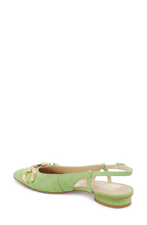 Shop Dolce Vita Ramano Slingback Flat In Lime Suede