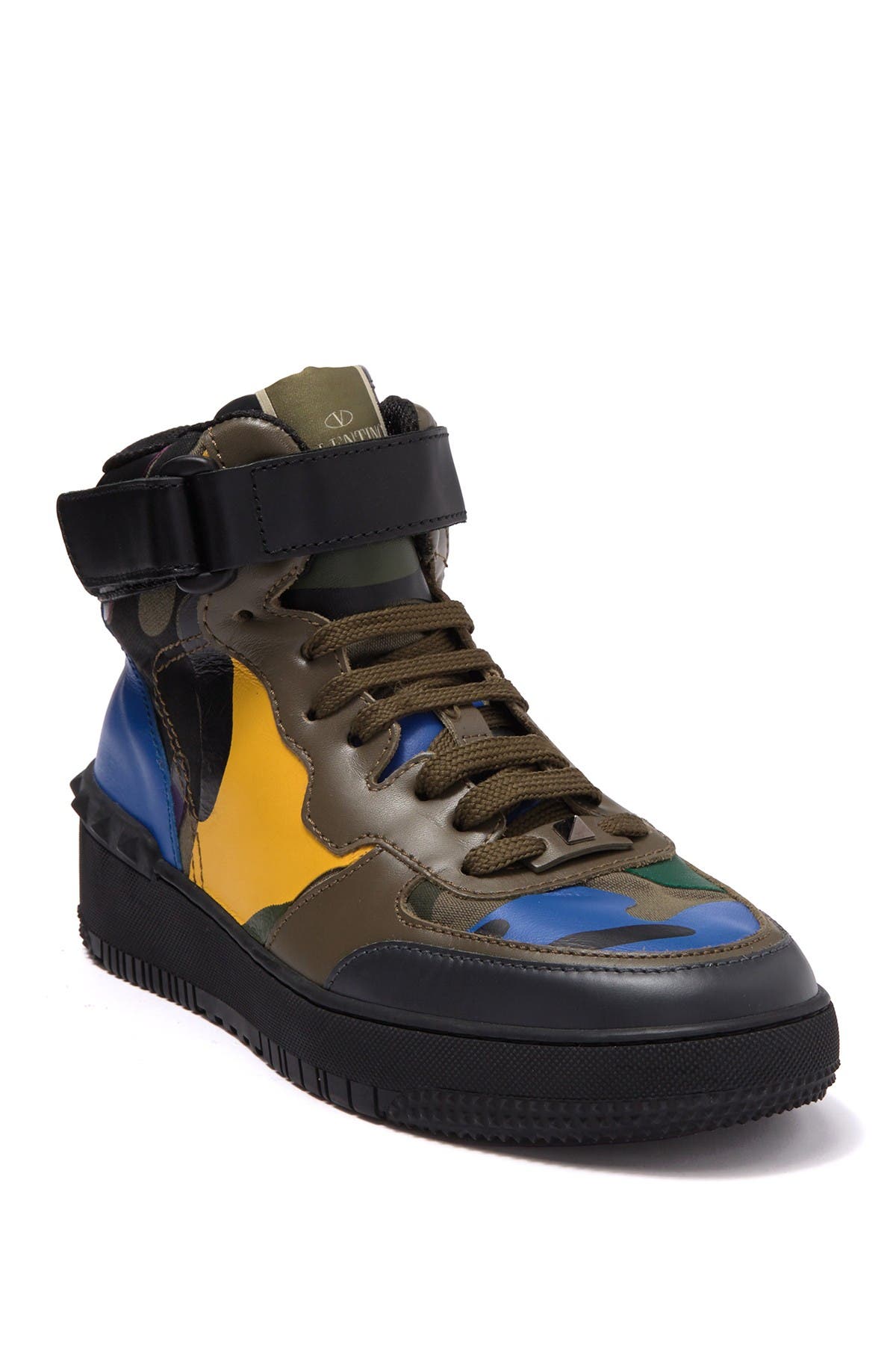 valentino camo high top sneakers