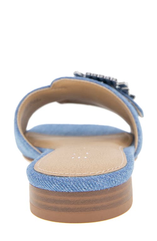 Shop Esprit Averie Denim Slide Sandal In Blue Denim