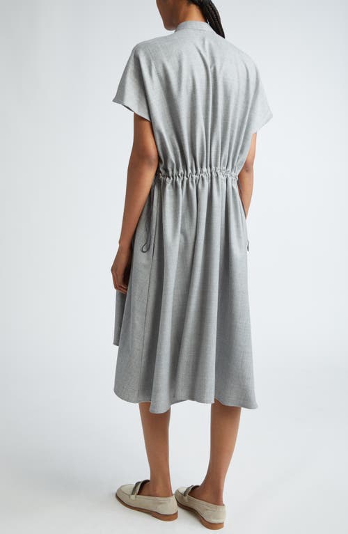 Shop Eleventy Wool Blend Trapeze Dress In Grey