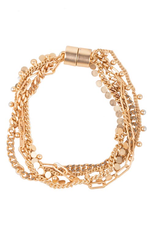 Shop Saachi Mixed Chain Bracelet In Gold