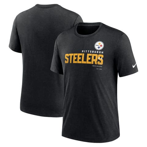 Men's Pittsburgh Steelers Nike Heathered Charcoal/Black Tri-Blend