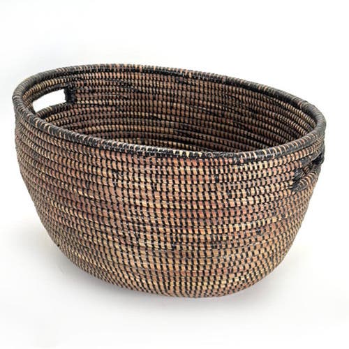 Shop Mbare Oval Storage Basket Monochrome In Black