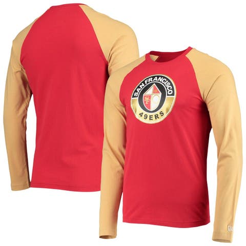Men's Houston Oilers New Era Light Blue Throwback Raglan Long Sleeve  T-Shirt